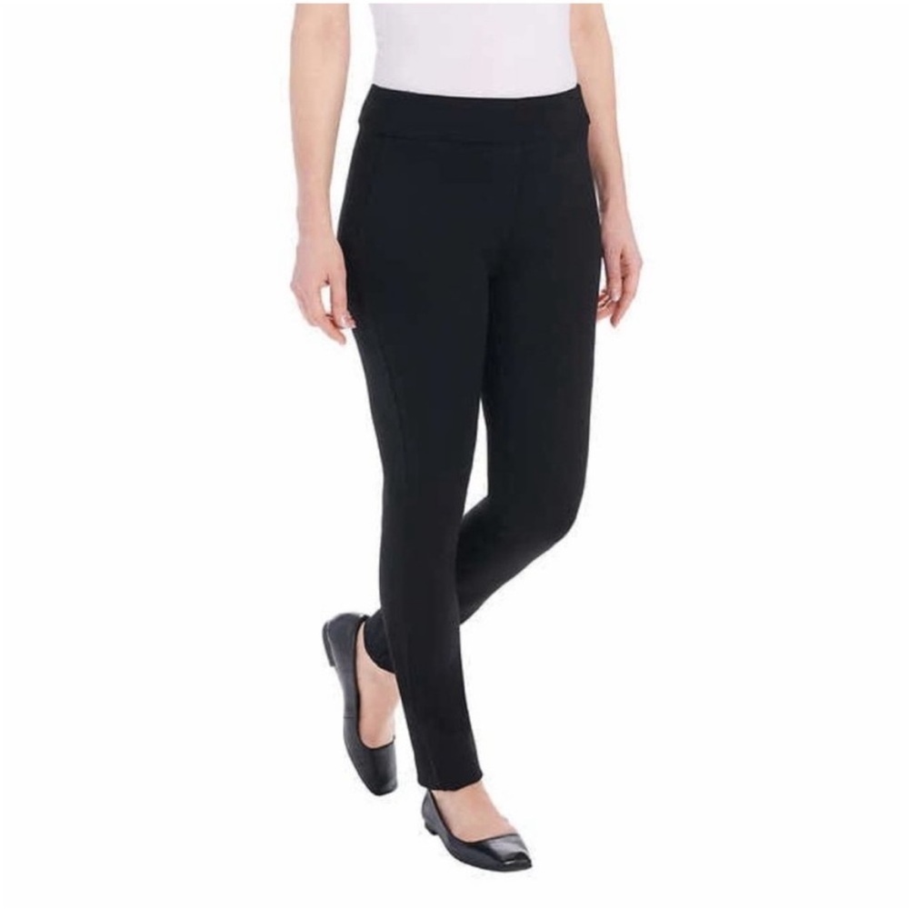 NWT Dalia Jaquard Pull On Pants Tummy Slimming Black Size 6